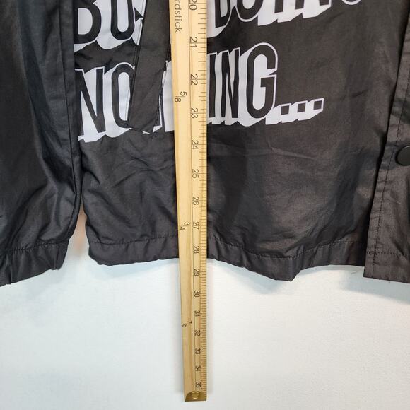 H&M Life Hurts Since 4ever Graphic Windbreaker Jacket Size M Urban Grafitti - Picture 8 of 11